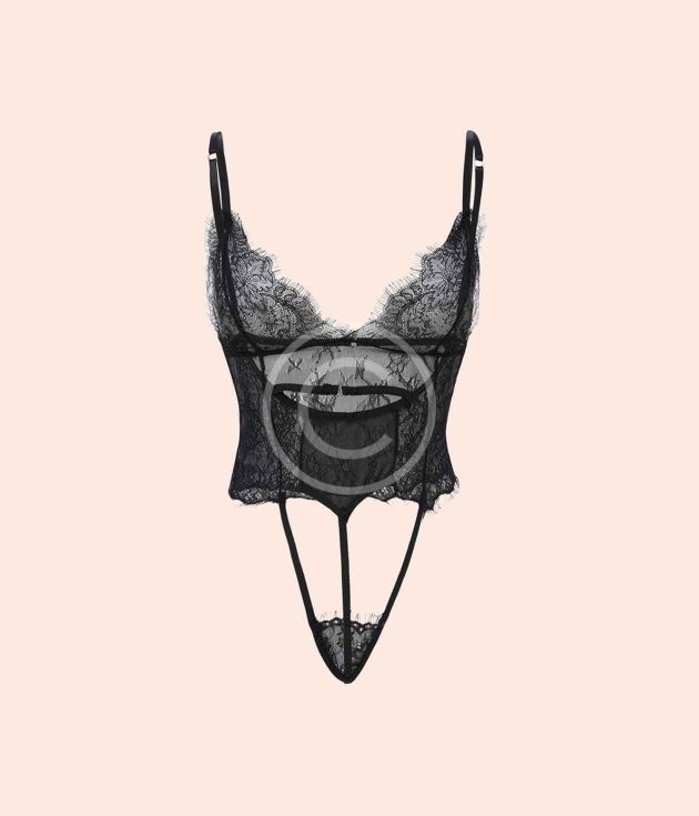 Sheer lace bodysuit